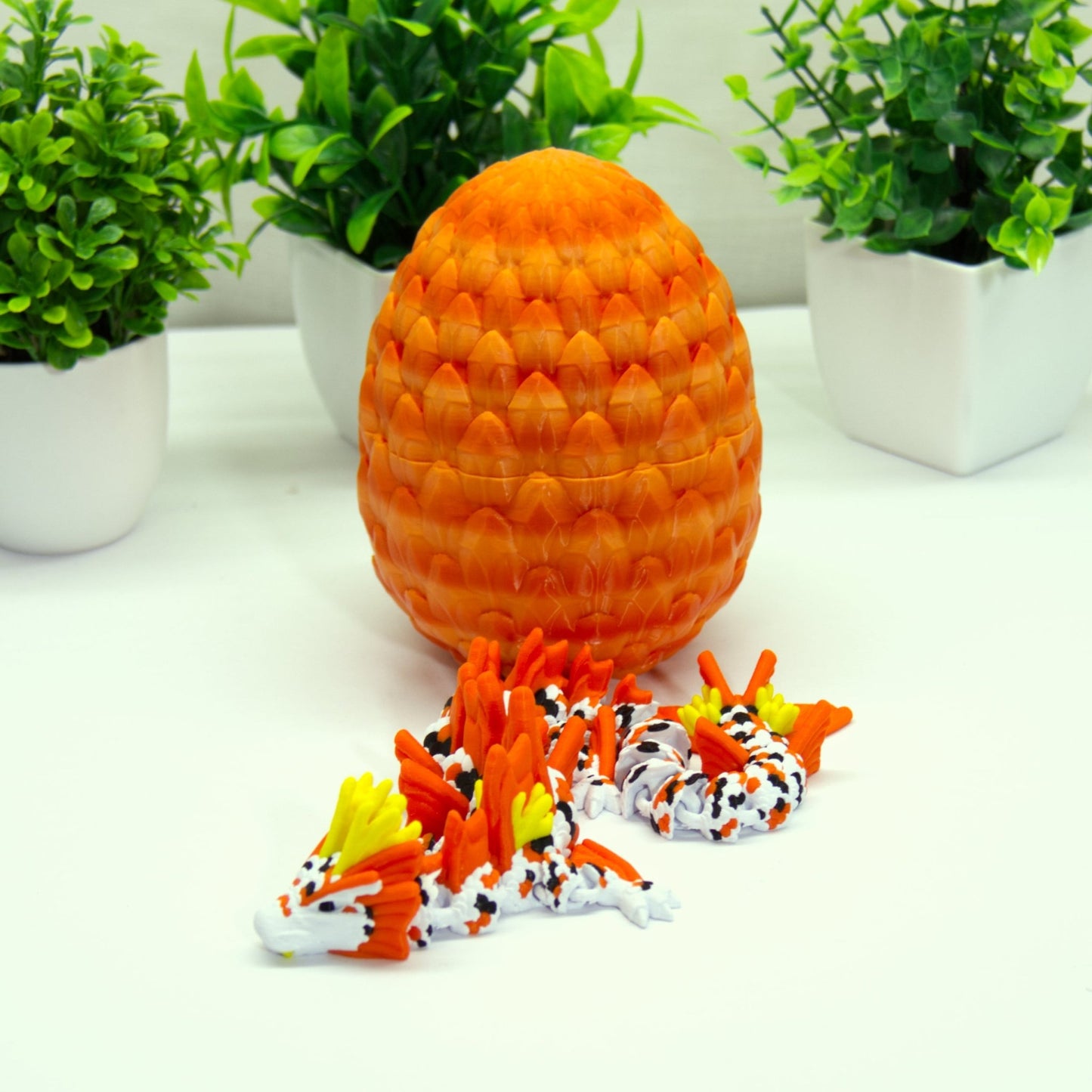 Articulated Koi Dragon Toy – Multicolour 3D Printed Collectible Figure - Articulated Toy - HL Designs - SKU - DRA - KOI - 2