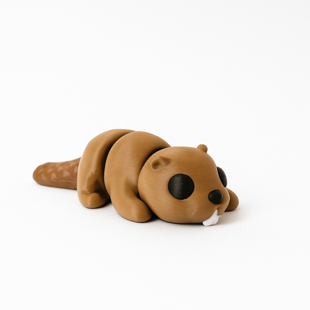 Beaver Jigglitz β Articulated 3D Printed Beaver Toy | Fun Collectible Wiggle Toy by H&L Designs - Articulated Toy - HL Designs - SKU-JIG-BEA