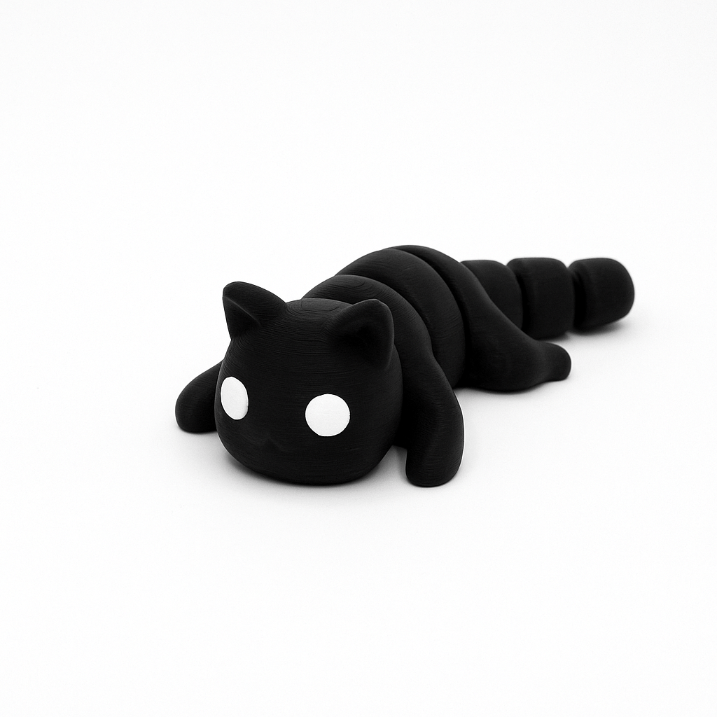 Cat Jigglit – 3D Printed Articulated Cat Toy | Flexible Fidget, Sensory | Collectible Gift for Kids & Adults - Articulated Toy - HL Designs - JIG-PLA-CAT
