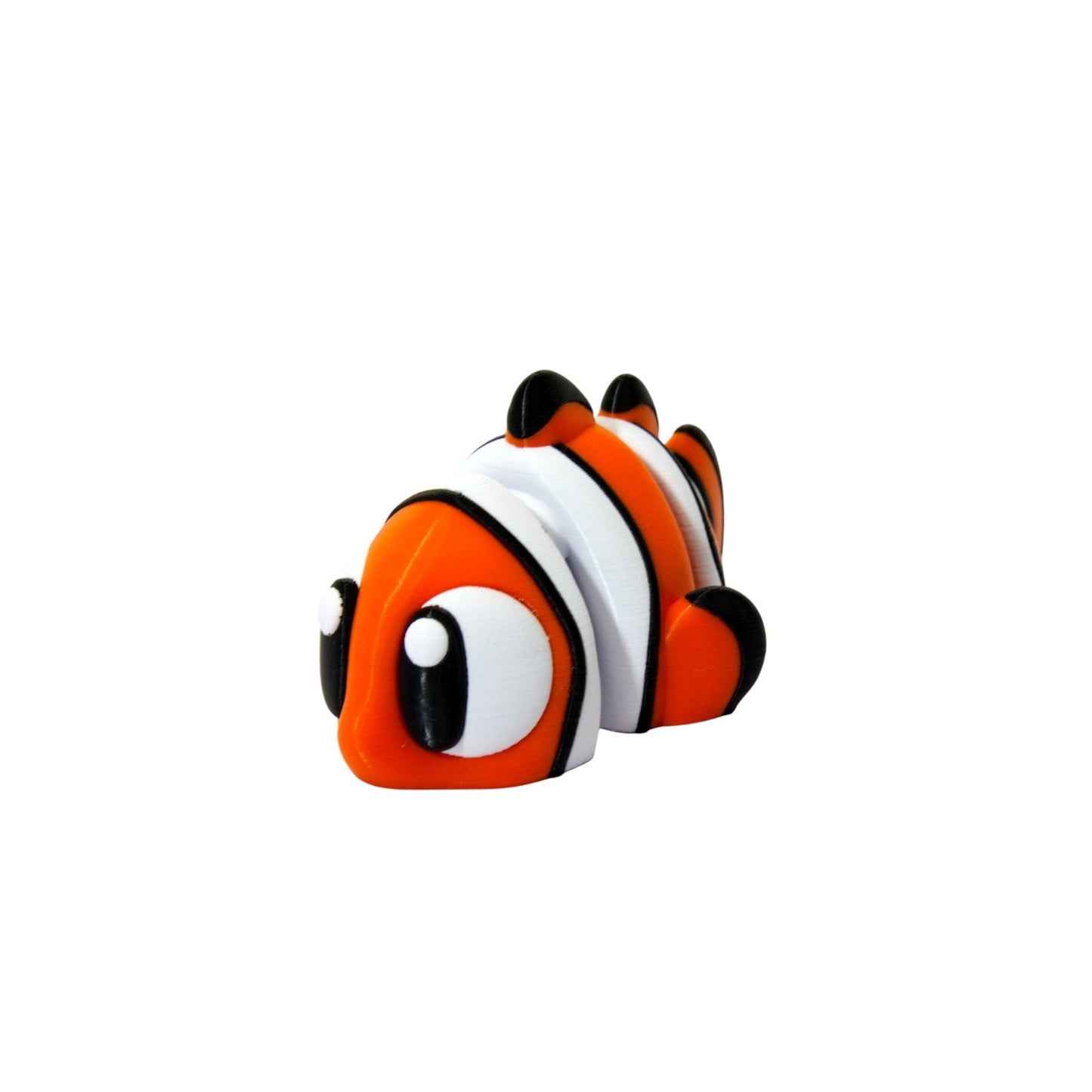 Clownfish Flexi – 3D Printed Articulated Clownfish Toy | Flexible Fidget, Sensory Gift | Collectible for Kids & Adults - Articulated Toy - HL Designs - SKU - CLO - FLE