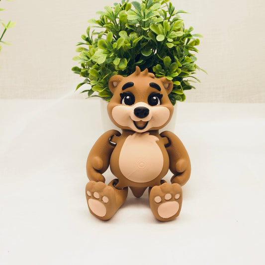 Flexi Bear - Articulated Toy - HL Designs - FLB - PLA - BRO