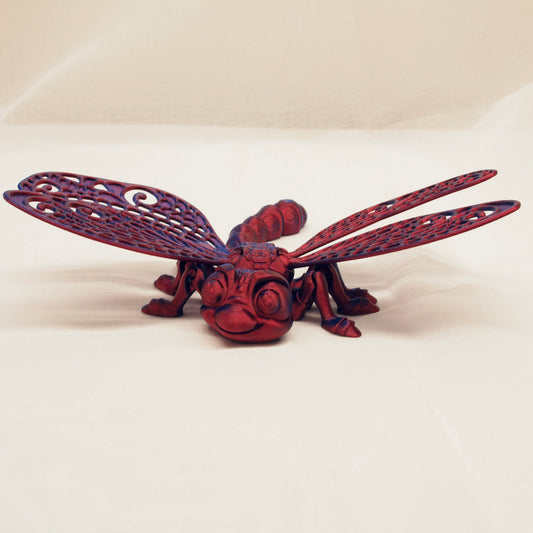 Flexi Dragon Fly - HL Designs - FDF - PLA - RED