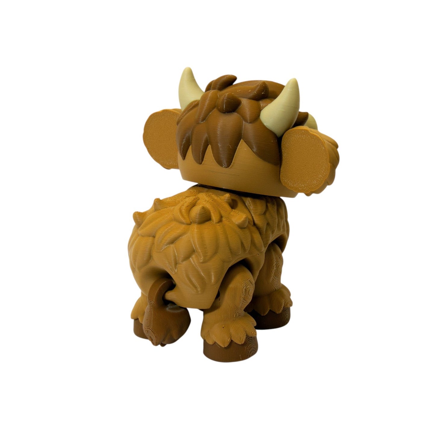 Highland Cow Flexi โ 3D Printed Articulated Cow Toy | Flexible Fidget, Sensory Gift | Collectible for Kids & Adults - Articulated Toy - HL Designs - SKU - HLC - FLE