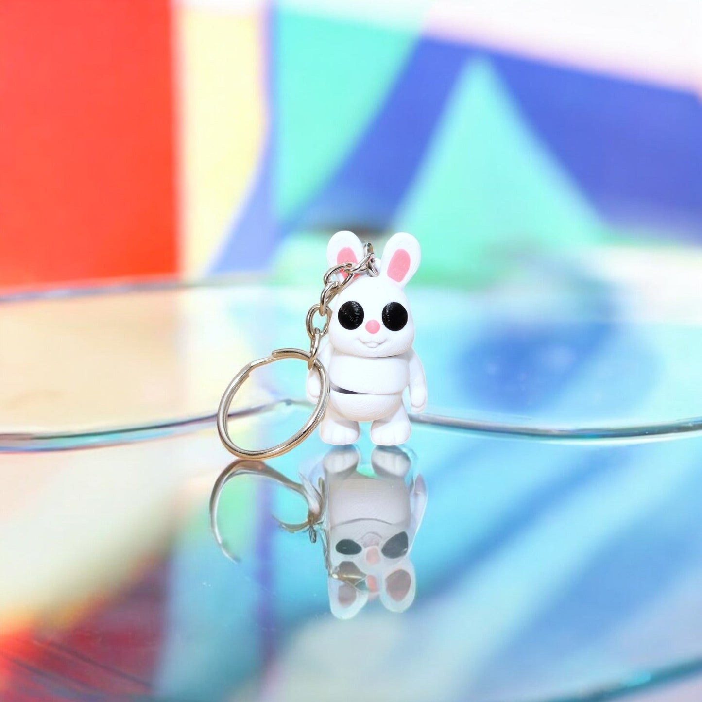Jigglitz Keychain – 3D Printed Articulated Toy Key Ring | Flexible Collectible Fidget | Sensory Toy for Kids & Adults - Articulated - HL Designs - KEY - BUN - PLA