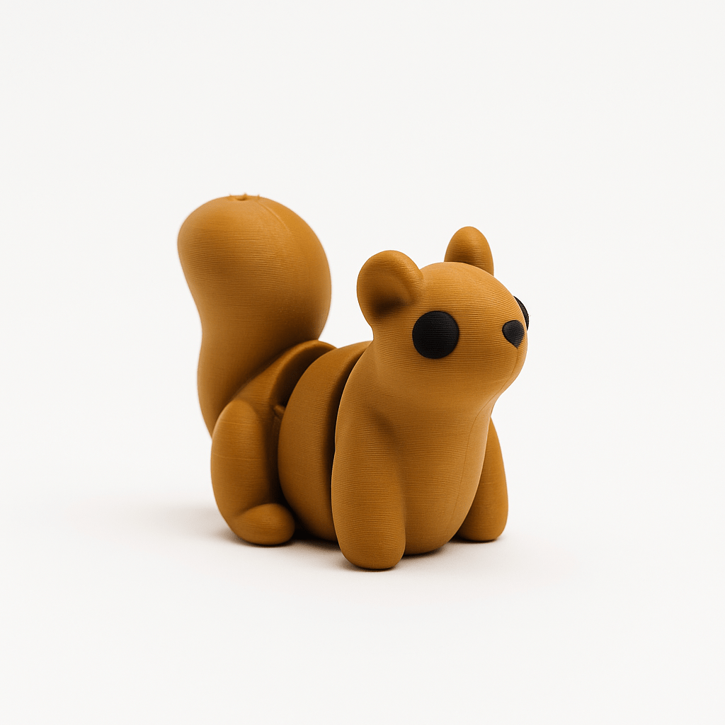 Squirrel Jigglit โ 3D Printed Articulated Squirrel Toy | Flexible Fidget, Sensory | Collectible Gift for Kids & Adults - Articulated Toy - HL Designs - JIG-PLA-SQU