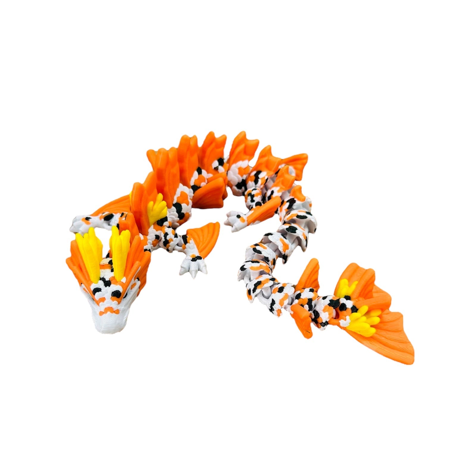 Articulated Koi Dragon Toy – Multicolour 3D Printed Collectible Figure - Articulated Toy - HL Designs - SKU - DRA - KOI