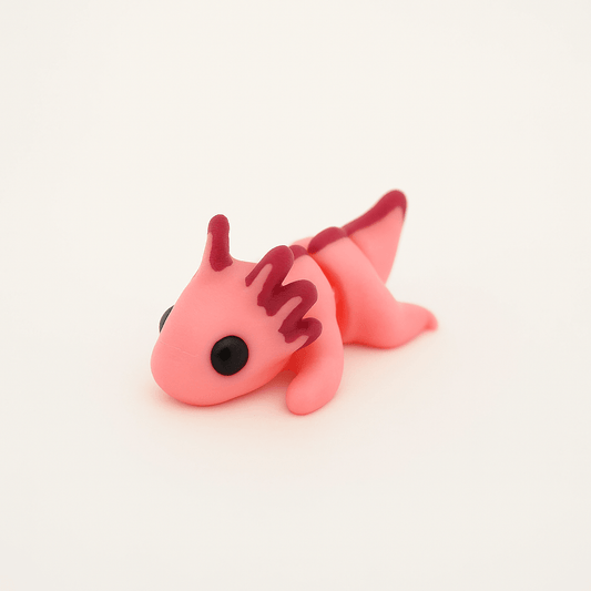 Axolotl Jigglit – 3D Printed Articulated Axolotl Toy | Flexible Fidget, Sensory Gift | Collectible for Kids & Adults - Articulated Toy - HL Designs - SKU-JIG-AXO