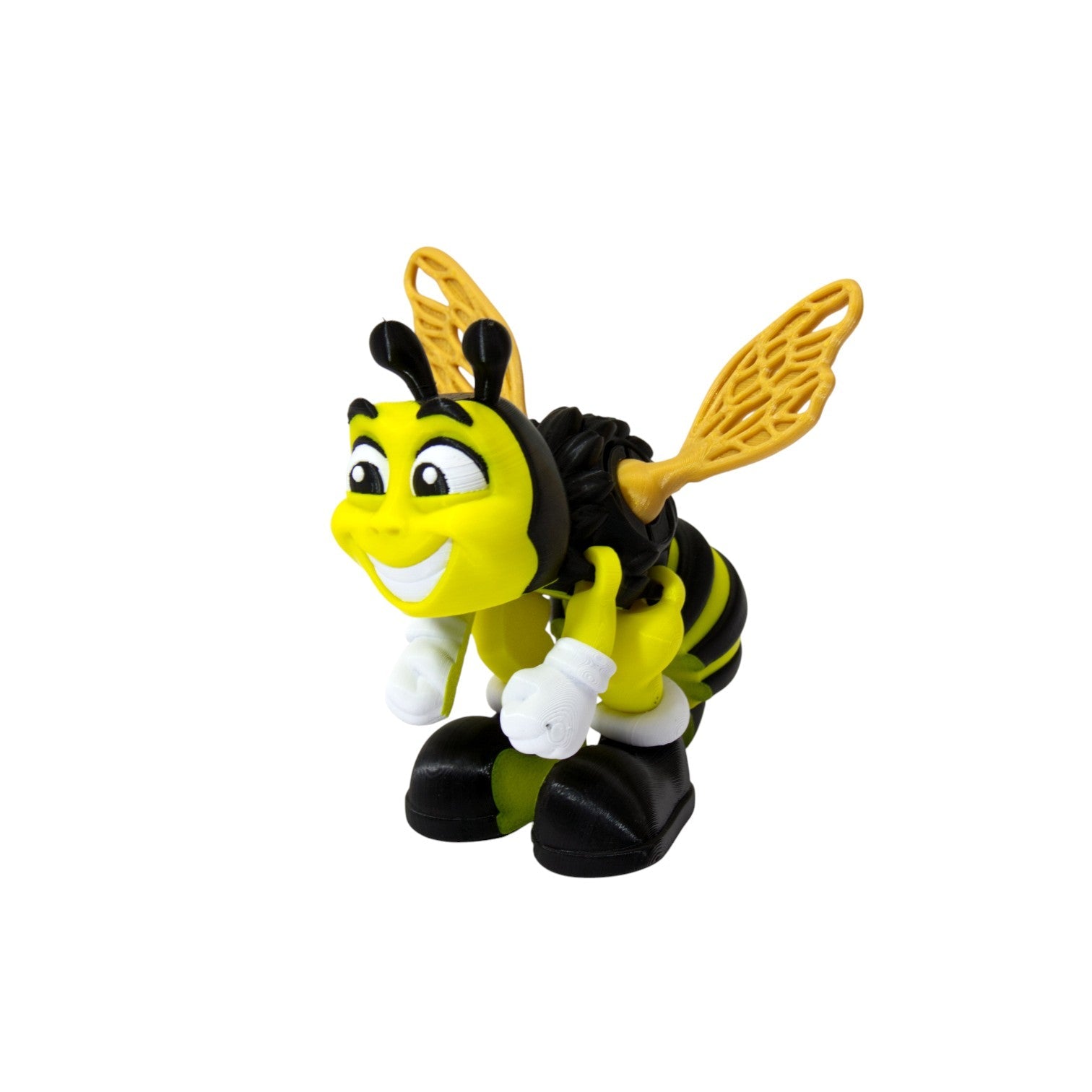 Bee Flexi – 3D Printed Articulated Bee Toy | Flexible Fidget, Sensory Gift | Collectible for Kids & Adults - Articulated Toy - HL Designs - SKU - BEE - FLE