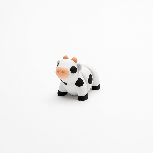 Cow Jigglit – 3D Printed Articulated Cow Toy | Flexible Fidget, Sensory | Collectible Gift for Kids & Adults - Articulated Toy - HL Designs - JIG-PLA-COW