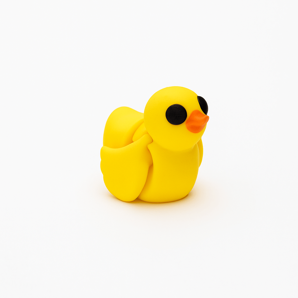 Duck Jigglit – 3D Printed Articulated Duck Toy | Flexible Fidget, Sensory | Collectible Gift for Kids & Adults - Articulated Toy - HL Designs - JIG-PLA-DUC
