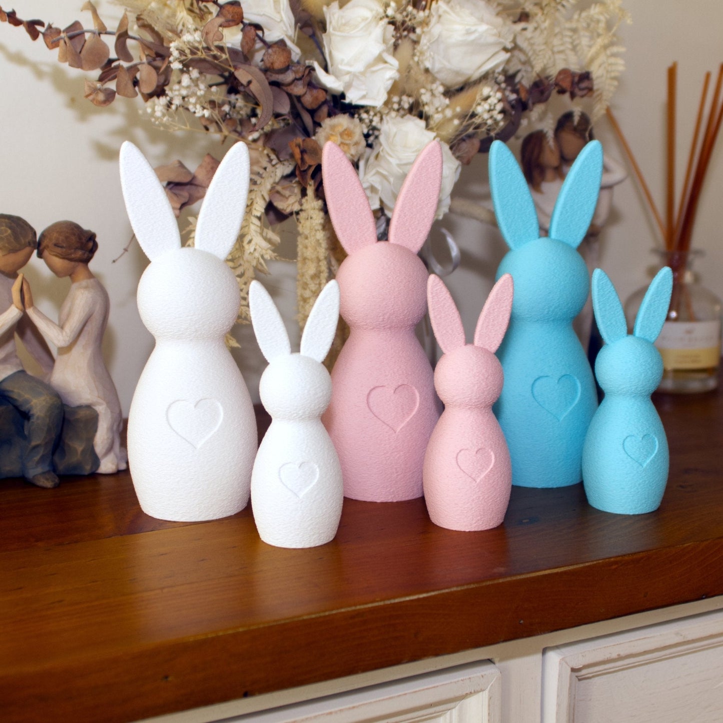 Easter Bunny Decoration - Home Decor - HL Designs - EBD - PLA - SML - WHI