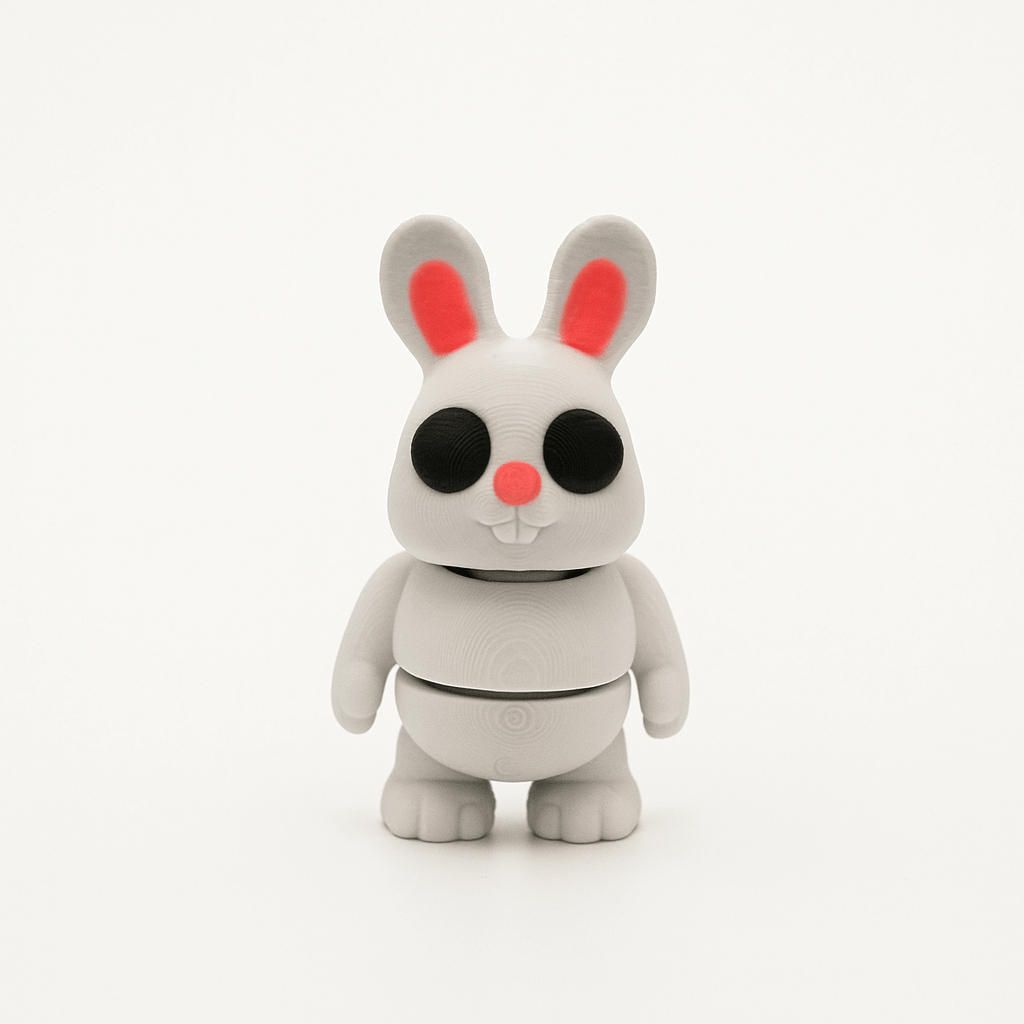 Easter Bunny Jigglit – 3D Printed Articulated Easter Bunny Toy | Flexible Fidget, Sensory | Collectible Gift for Kids & Adults - Articulated Toy - HL Designs - JIG-PLA-EB
