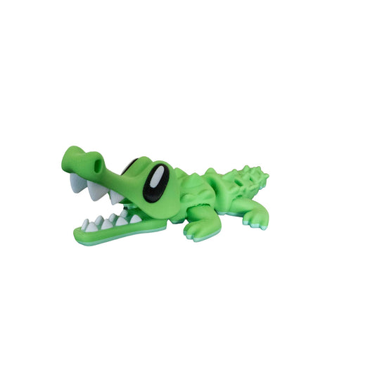 Flexi Croc – 3D Printed Flexible Articulated Crocodile Toy, Collectible, Fidget and Sensory Gift for Kids and Adults | H&L Designs - HL Designs - FLXCRC-PLA-GRN