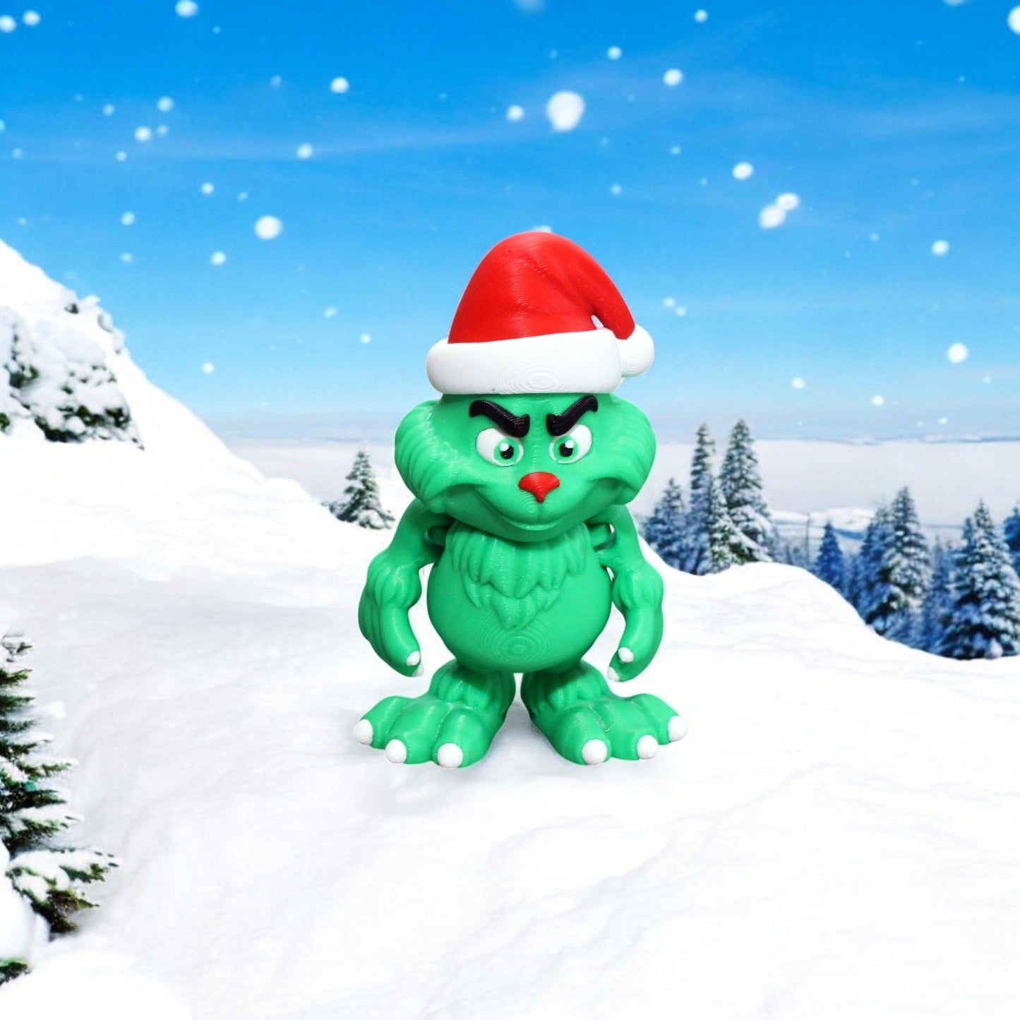 Flexi Grinch - Articulated Toy - HL Designs - FG - PLA - GRINCH