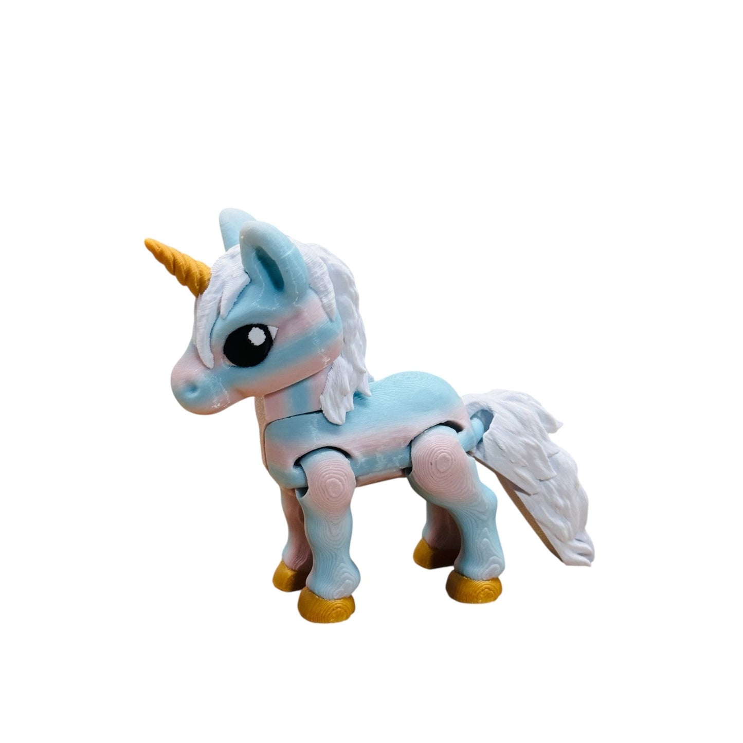 Flexi Unicorn – 3D Printed Articulated Unicorn Toy | Flexible Fantasy Fidget, Sensory Gift | Collectible for Kids & Adults - Articulated Toy - HL Designs - SKU - UNI - BB - 2