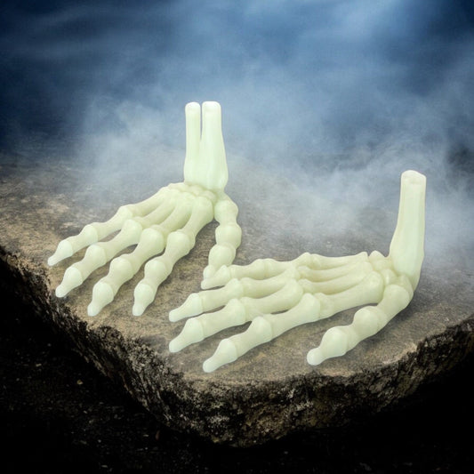 Glow In The Dark Skeleton Hand - Articulated Toy - HL Designs - GITDSH - PLA - HAN