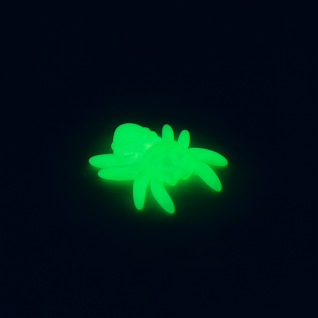 Glow Spider Jigglit – Glow in the Dark 3D Printed Articulated Spider Toy | Flexible Fidget, Sensory Gift | Collectible for Kids & Adults - Articulated Toy - HL Designs - JIG-PLA-GLS