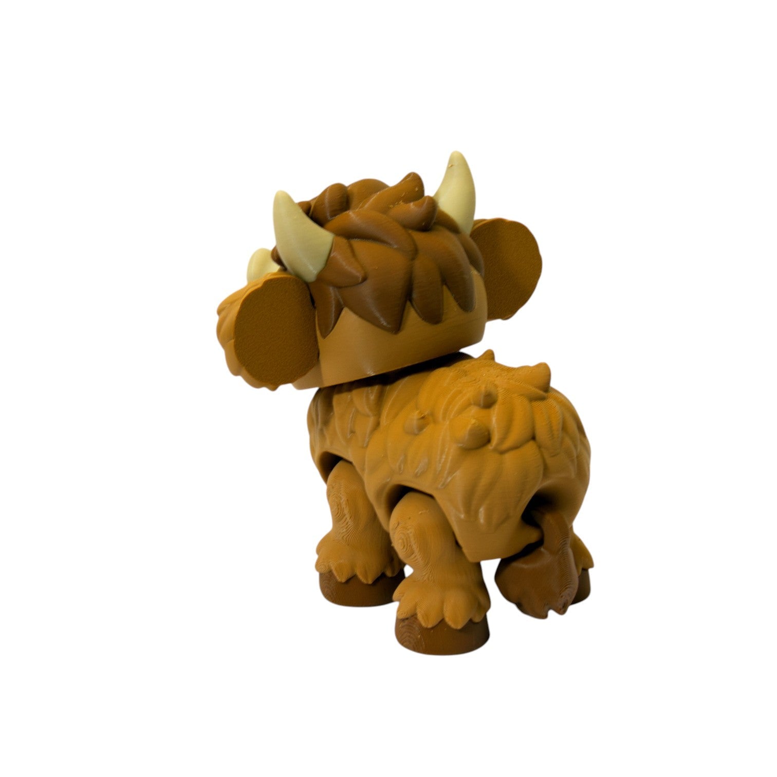 Highland Cow Flexi – 3D Printed Articulated Cow Toy | Flexible Fidget, Sensory Gift | Collectible for Kids & Adults - Articulated Toy - HL Designs - SKU - HLC - FLE