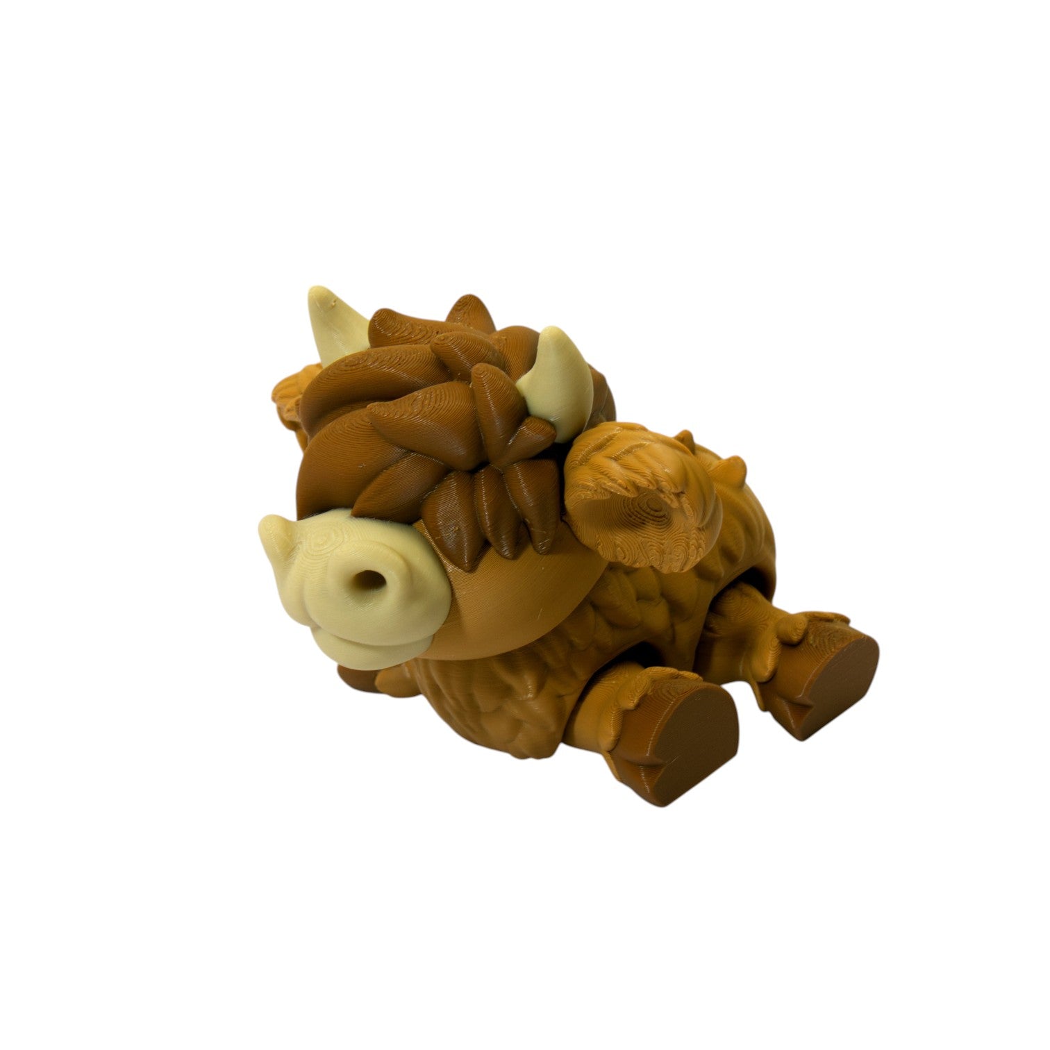 Highland Cow Flexi – 3D Printed Articulated Cow Toy | Flexible Fidget, Sensory Gift | Collectible for Kids & Adults - Articulated Toy - HL Designs - SKU - HLC - FLE