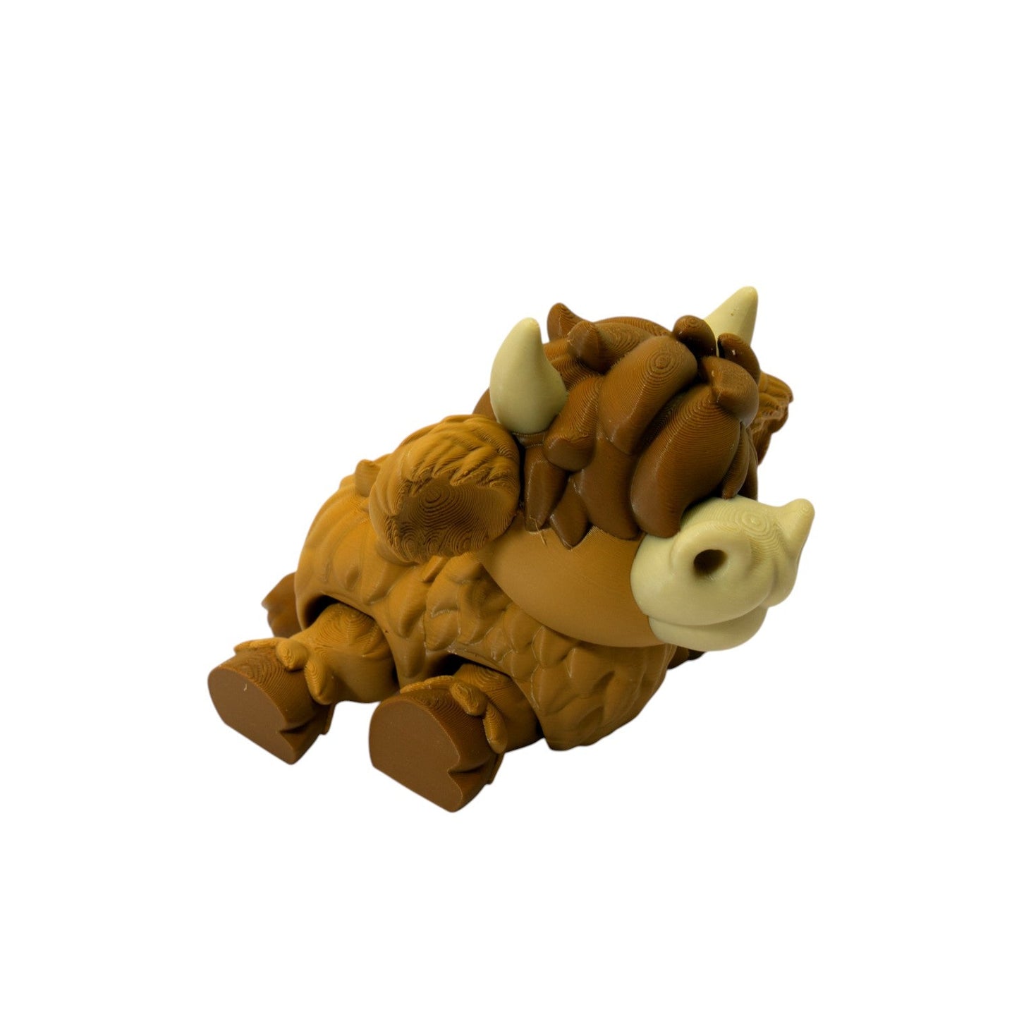 Highland Cow Flexi – 3D Printed Articulated Cow Toy | Flexible Fidget, Sensory Gift | Collectible for Kids & Adults - Articulated Toy - HL Designs - SKU - HLC - FLE