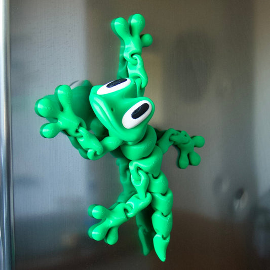 Magnecko – Magnetic 3D Printed Gecko Toy | Flexible Fidget, Sensory Gift | Collectible for Kids & Adults - Articulated Toy - HL Designs - MAG - PLA - GRE