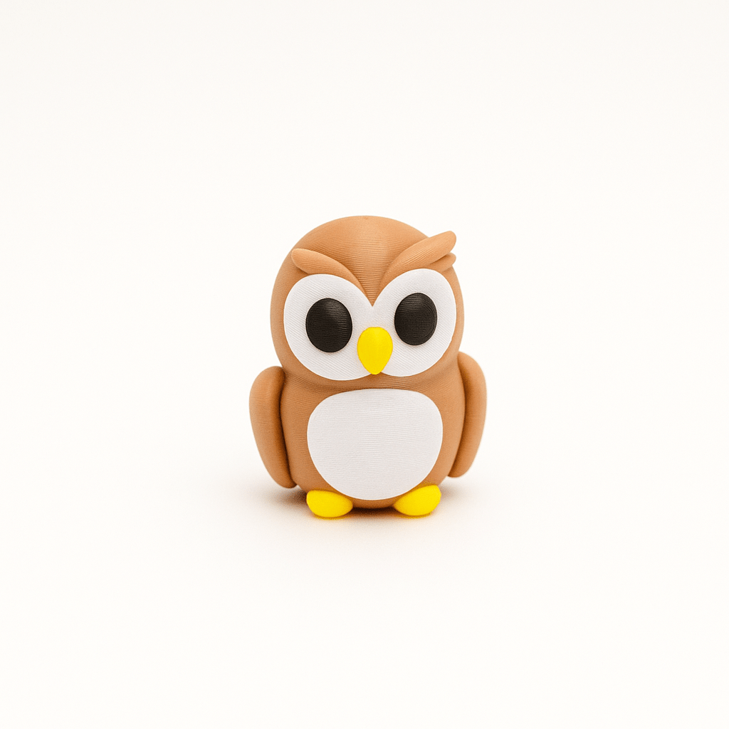 Owl Jigglit – 3D Printed Articulated Owl Toy | Flexible Fidget, Sensory | Collectible Gift for Kids & Adults - Articulated Toy - HL Designs - JIG-PLA-OWL