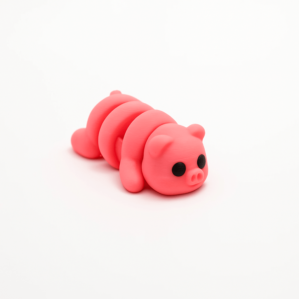Pig Jigglit – 3D Printed Articulated Pig Toy | Flexible Fidget, Sensory | Collectible Gift for Kids & Adults - Articulated Toy - HL Designs - JIG-PLA-PIG