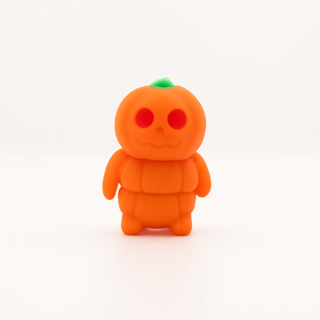 Pumpkin Jigglit – 3D Printed Articulated Pumkin Toy | Flexible Fidget, Sensory | Collectible Gift for Kids & Adults - HL Designs - JIG-PLA-PM