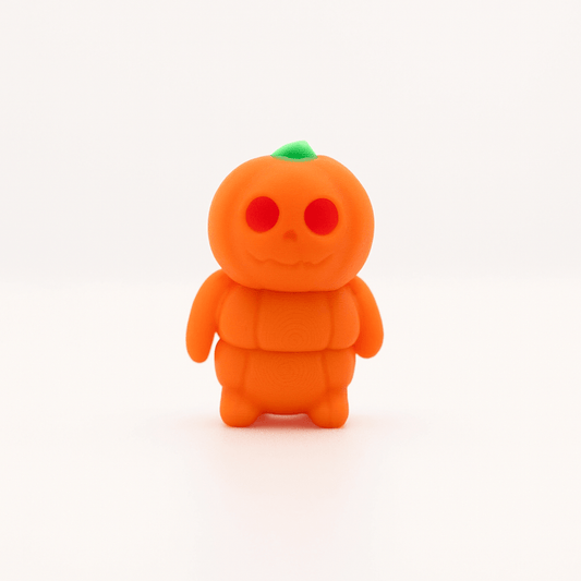 Pumpkin Jigglit – 3D Printed Articulated Pumkin Toy | Flexible Fidget, Sensory | Collectible Gift for Kids & Adults - HL Designs - JIG-PLA-PM