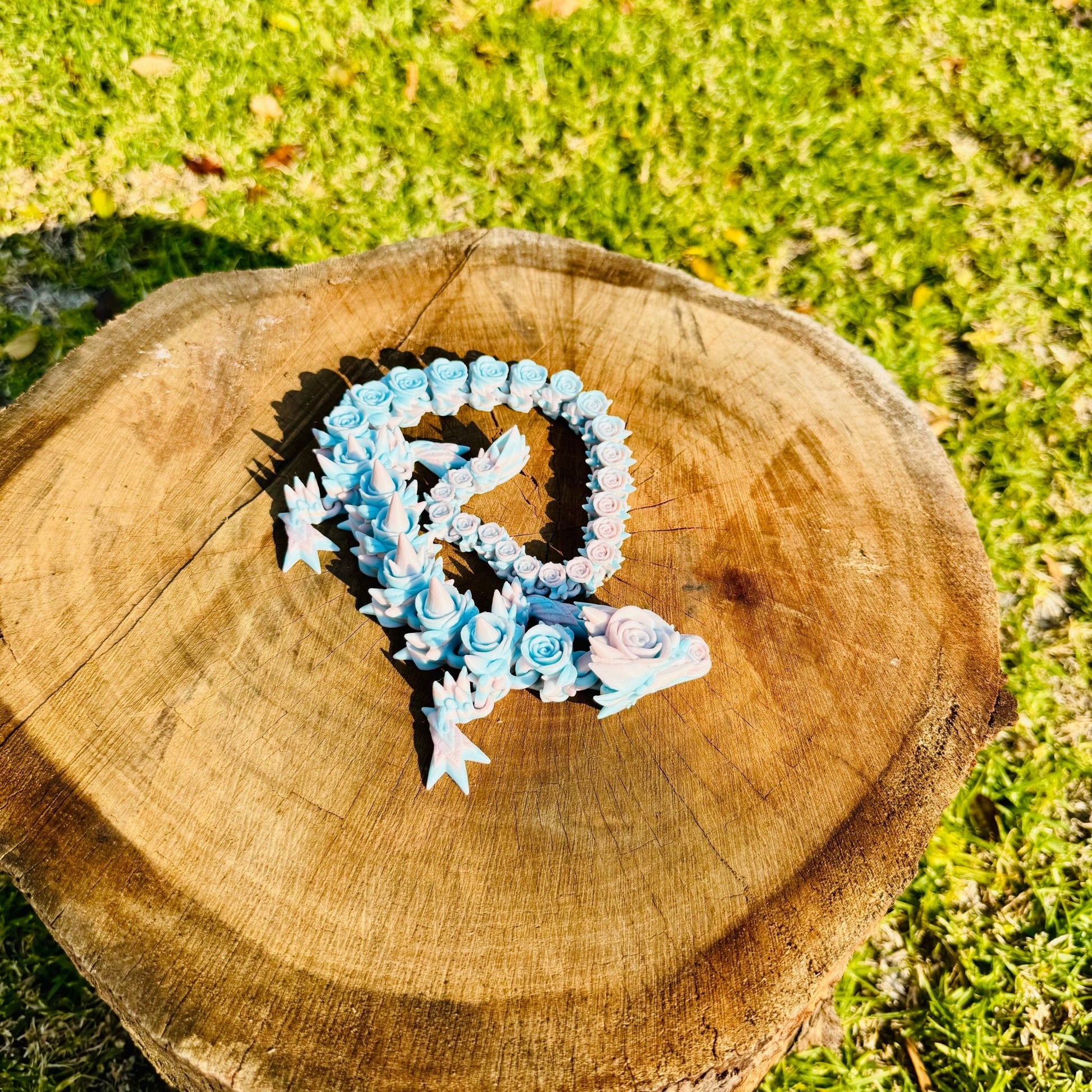 Rose Dragon & Dragon Egg – 3D Printed Articulated Dragon Toy & Collectible Egg | Flexible Fantasy Fidget, Sensory Gift | Decor for Kids & Adults - Articulated Toy - HL Designs - SKU - RDE - PLA - RD