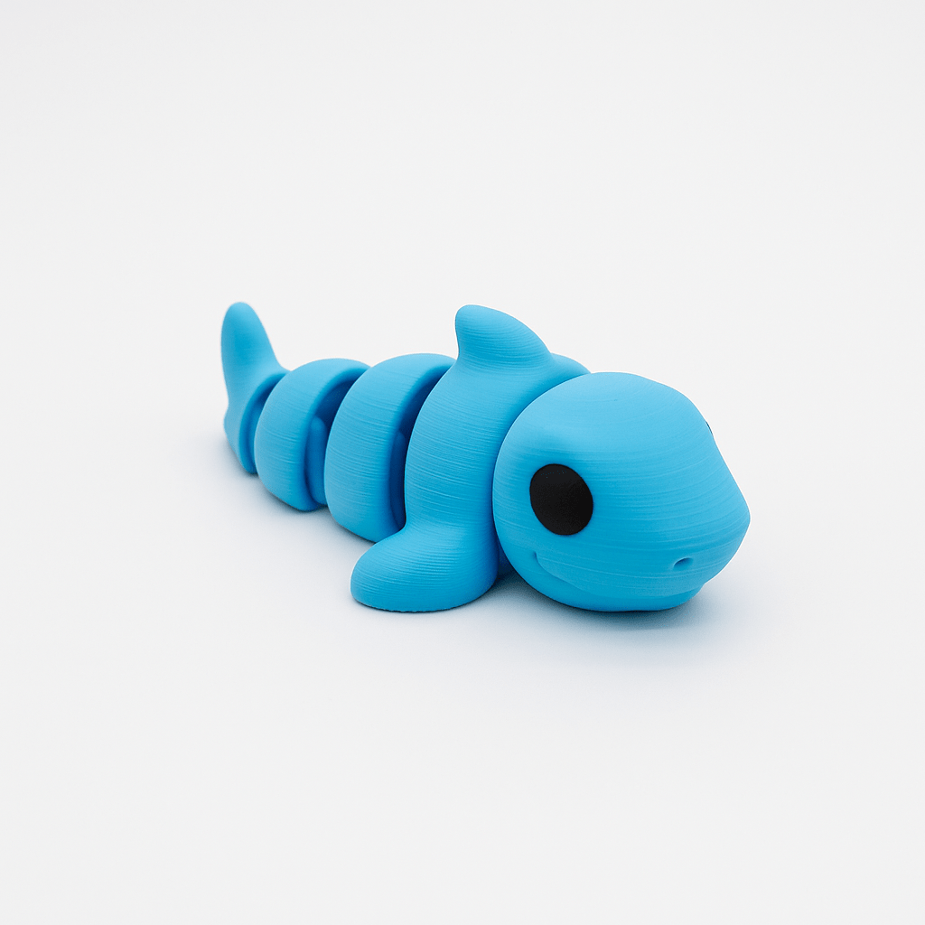 Shark Jigglit – 3D Printed Articulated Shark Toy | Flexible Fidget, Sensory | Collectible Gift for Kids & Adults - Articulated Toy - HL Designs - JIG-PLA_SHA