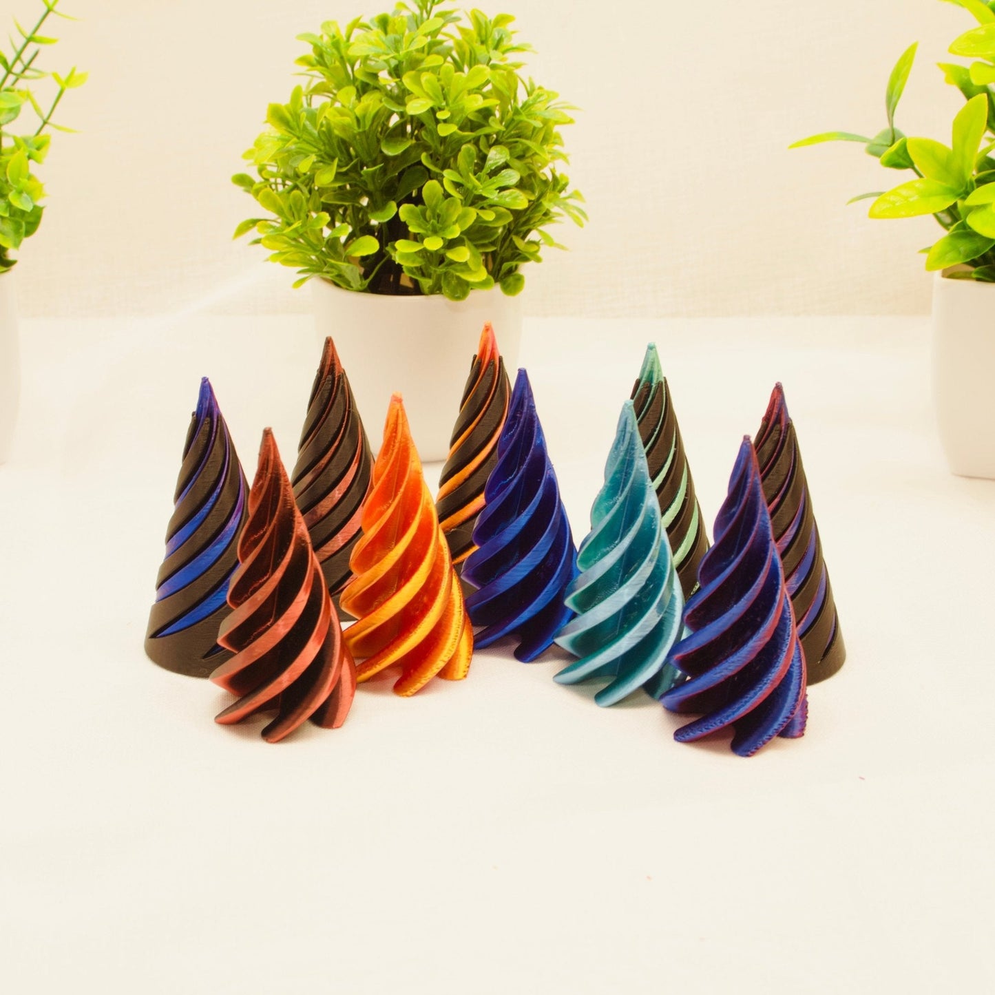 Spiral Fidget Cone – 3D Printed Stress Relief Toy | Unique Desk Toy for Focus, Anxiety & Relaxation - Fidget - HL Designs - SFC - PLA - 1