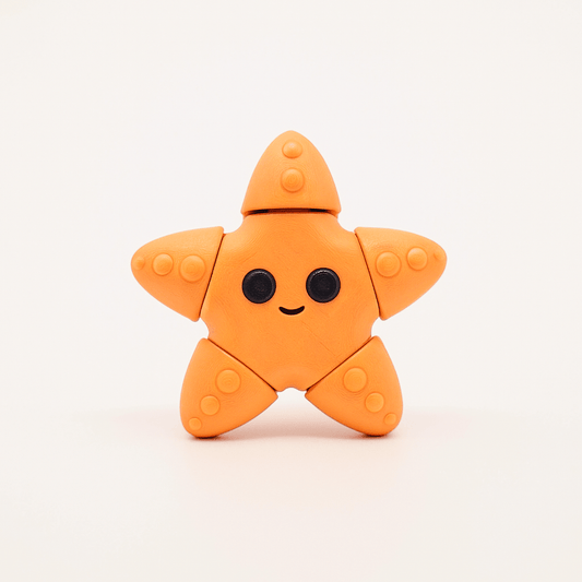 Starfish Jigglit – 3D Printed Articulated Starfish Toy | Flexible Fidget, Sensory Gift | Collectible for Kids & Adults - Articulated Toy - HL Designs - SKU-JIG-STA