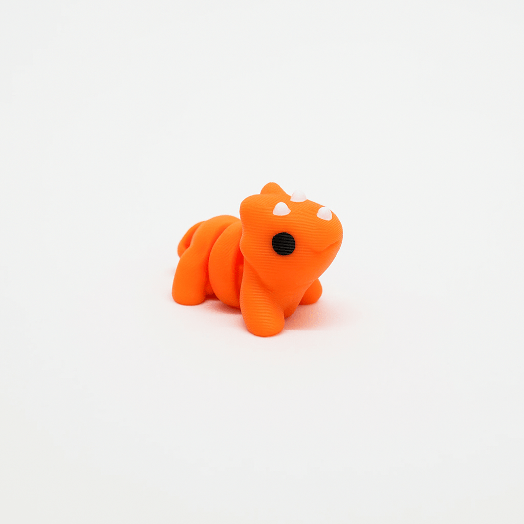 Triceratops Jigglit – 3D Printed Articulated Triceratops Toy | Flexible Fidget, Sensory | Collectible Gift for Kids & Adults - Articulated Toy - HL Designs - JIG-PLA-TRI