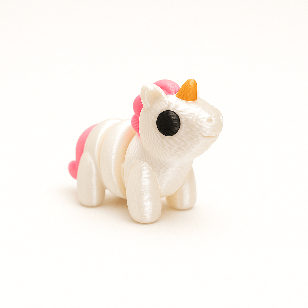 Unicorn Jigglit – 3D Printed Articulated Unicorn Toy | Flexible Fidget, Sensory | Collectible Gift for Kids & Adults - Articulated Toy - HL Designs - JIG-PLA-UNI