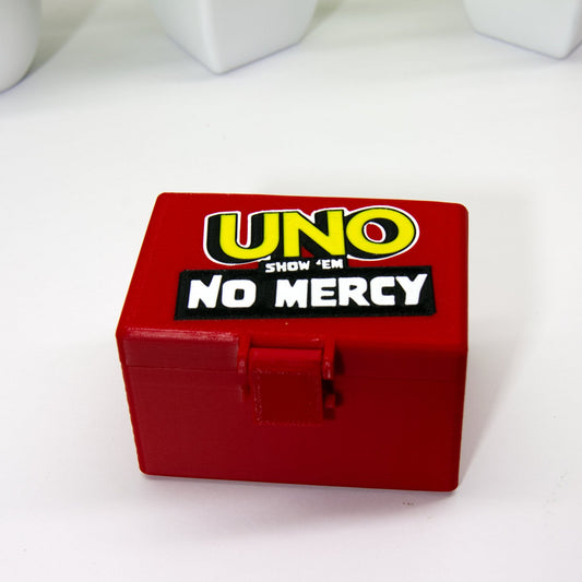 Uno No Mercy Card Box – Custom 3D Printed Card Holder | Durable Storage Case for Uno & Card Games - Box - HL Designs - SKU - UNO - NOM