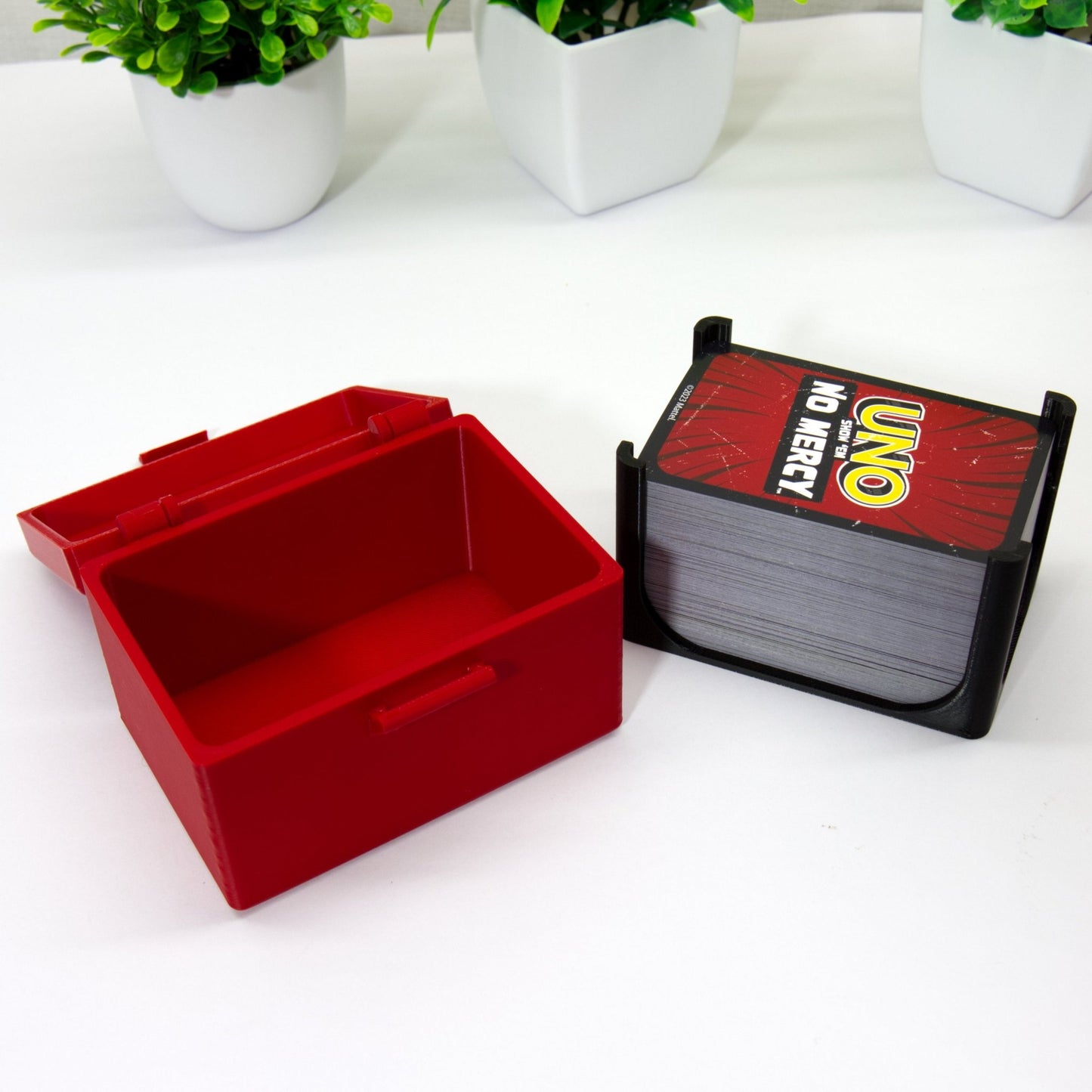 Uno No Mercy Card Box – Custom 3D Printed Card Holder | Durable Storage Case for Uno & Card Games - Box - HL Designs - SKU - UNO - NOM