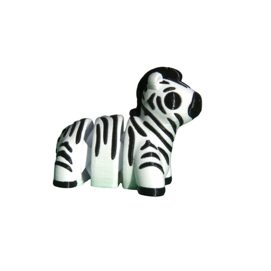 Zebra Jigglit – 3D Printed Articulated Zebra Toy | Flexible Fidget, Sensory | Collectible Gift for Kids & Adults - Articulated Toy - HL Designs - SKU-JIG-ZEB